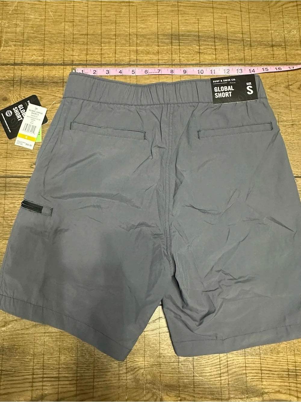 Men's Gray Outdoor Performance Shorts with Built-In Belt